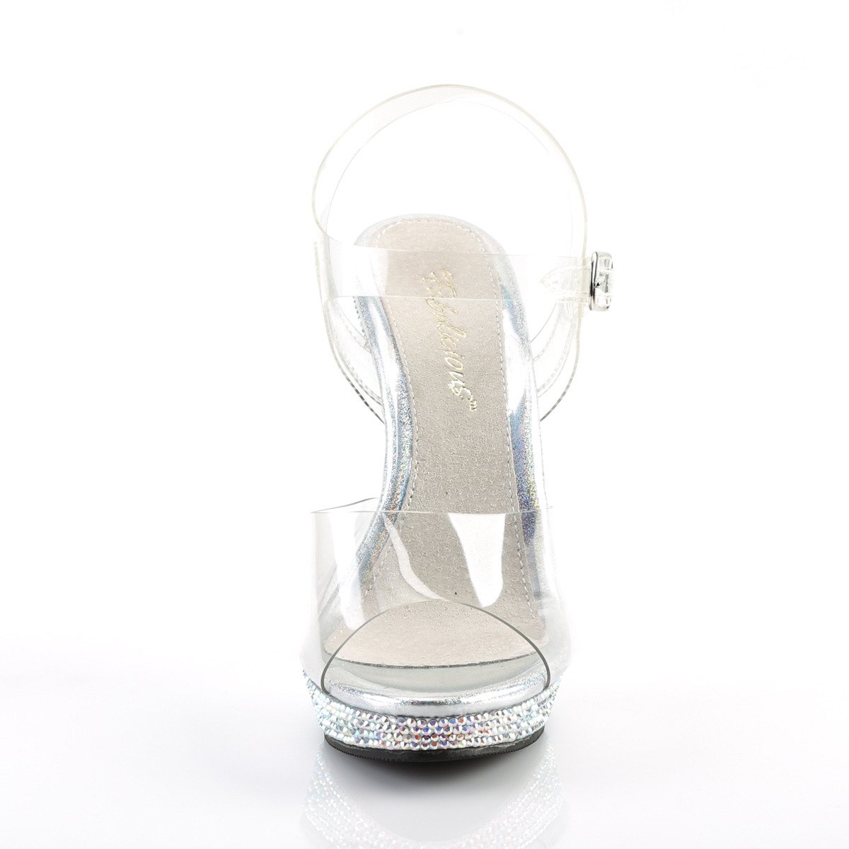 Fabulicious Lip-108DM C/SMCRS - Clear High-Heel Single Sole Sandals