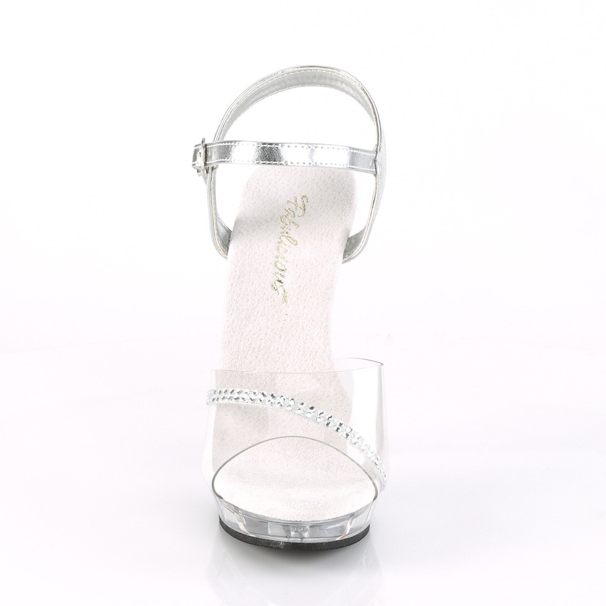 Fabulicious Lip-108R C-S/M - Clear High-Heel Single Sole Sandals