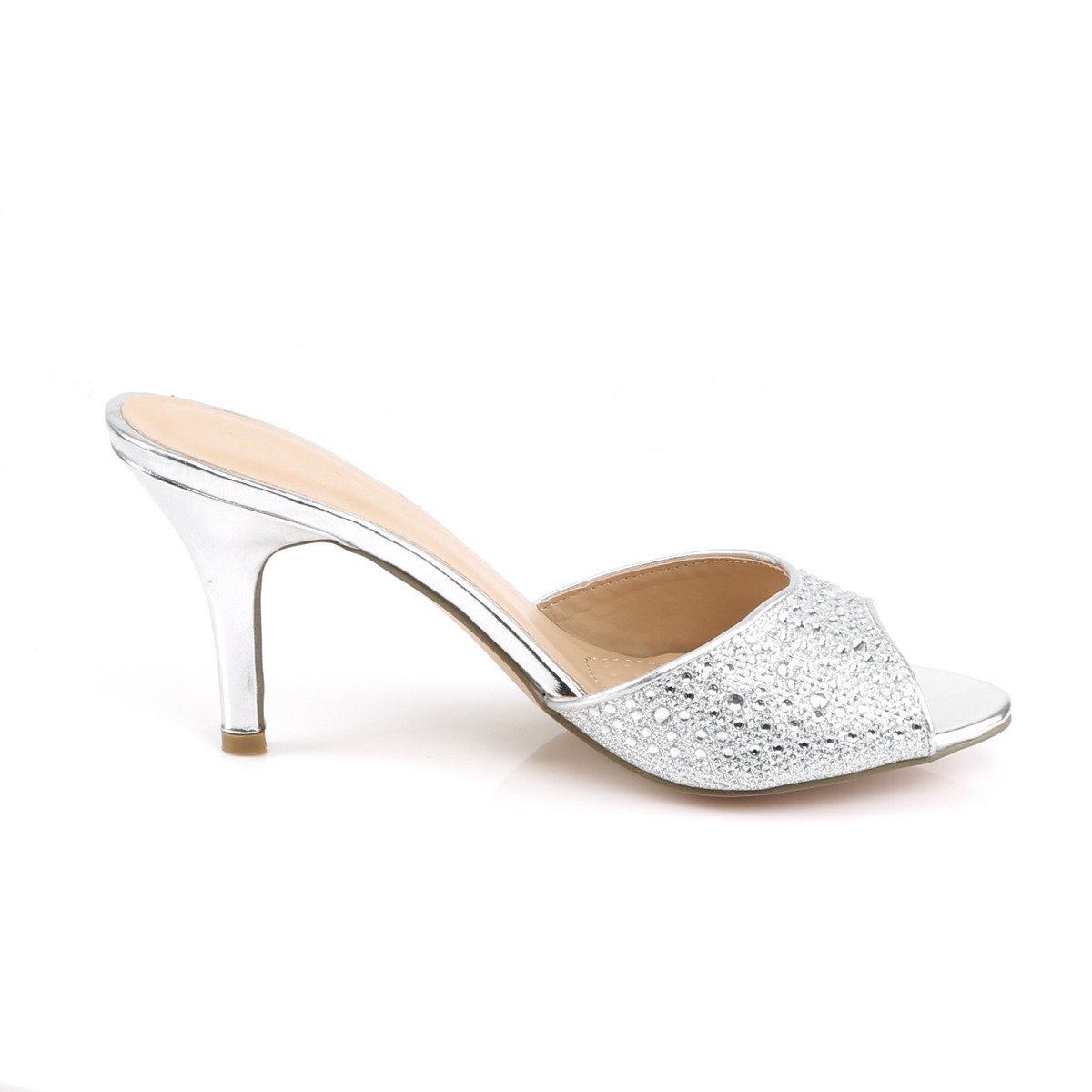 Fabulicious Lucy-01 SGFA - Silver Heeled Single Sole Slides