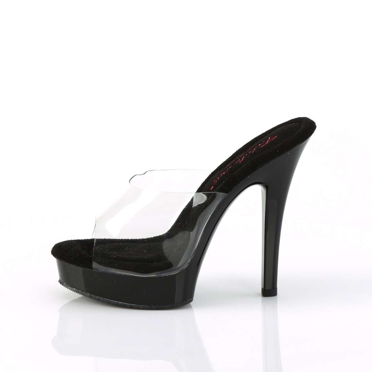 Fabulicious Majesty-501 C/B - Clear High-Heel Slides