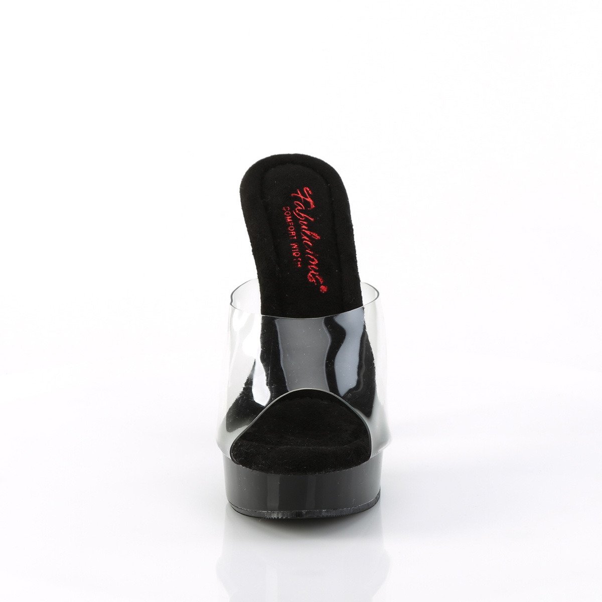 Fabulicious Majesty-501 C/B - Clear High-Heel Slides