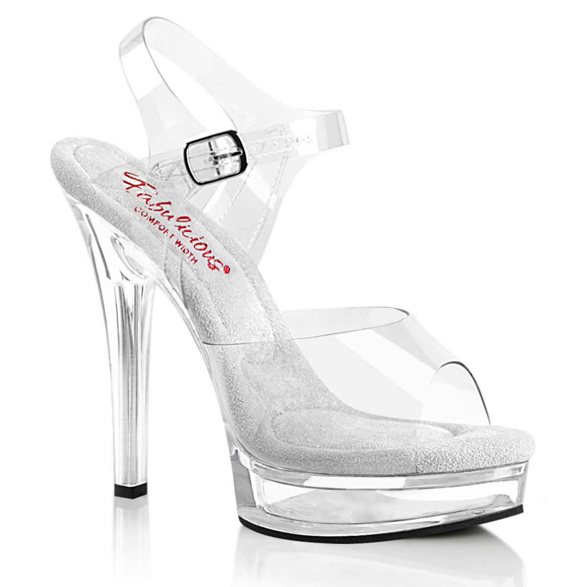 Fabulicious Majesty-508 C/M - Clear High-Heel Sandals