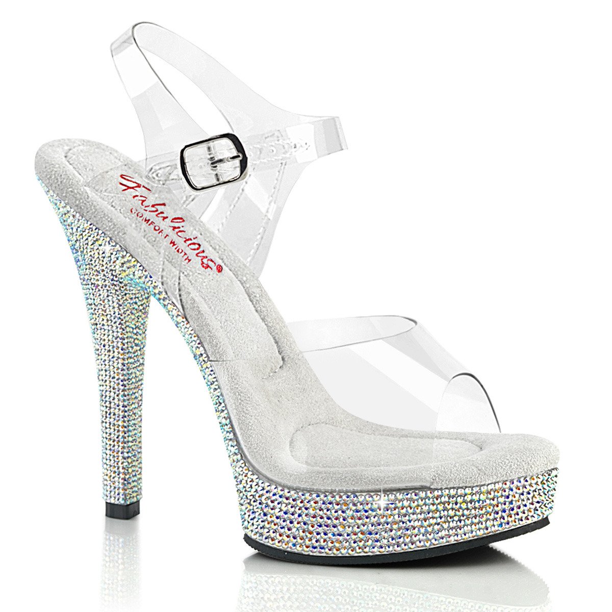 Fabulicious Majesty-508DM C/SMCRS - Clear High-Heel Sandals