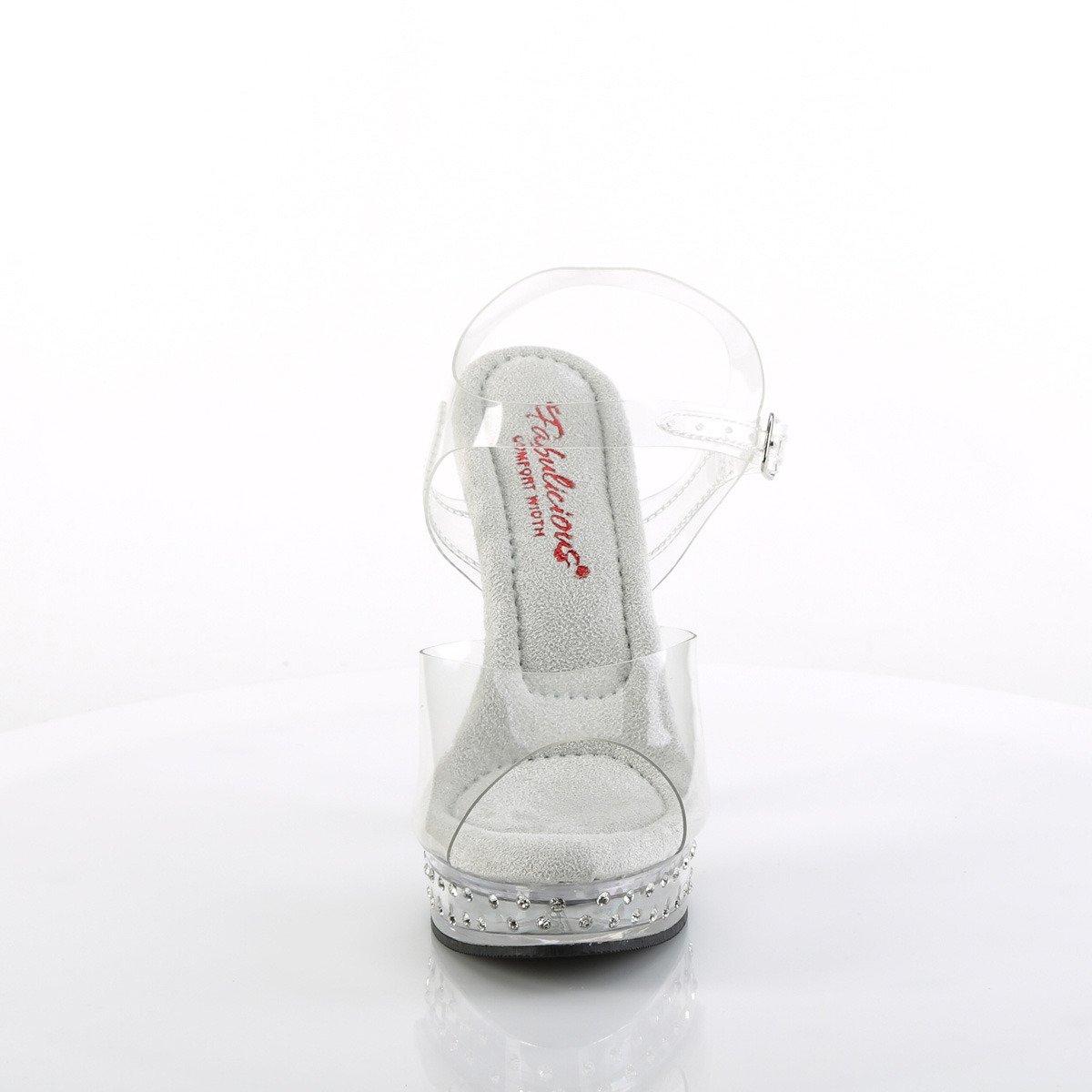 Fabulicious Majesty-508SDT C/M - Clear High-Heel Sandals