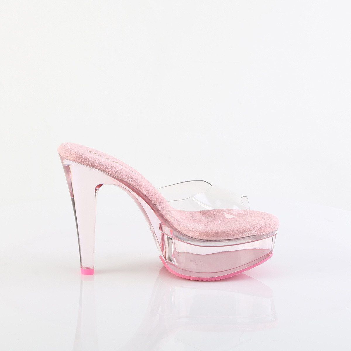 Fabulicious Martini-501 C-BP/BPT - Pink Platform High-Heel Slides
