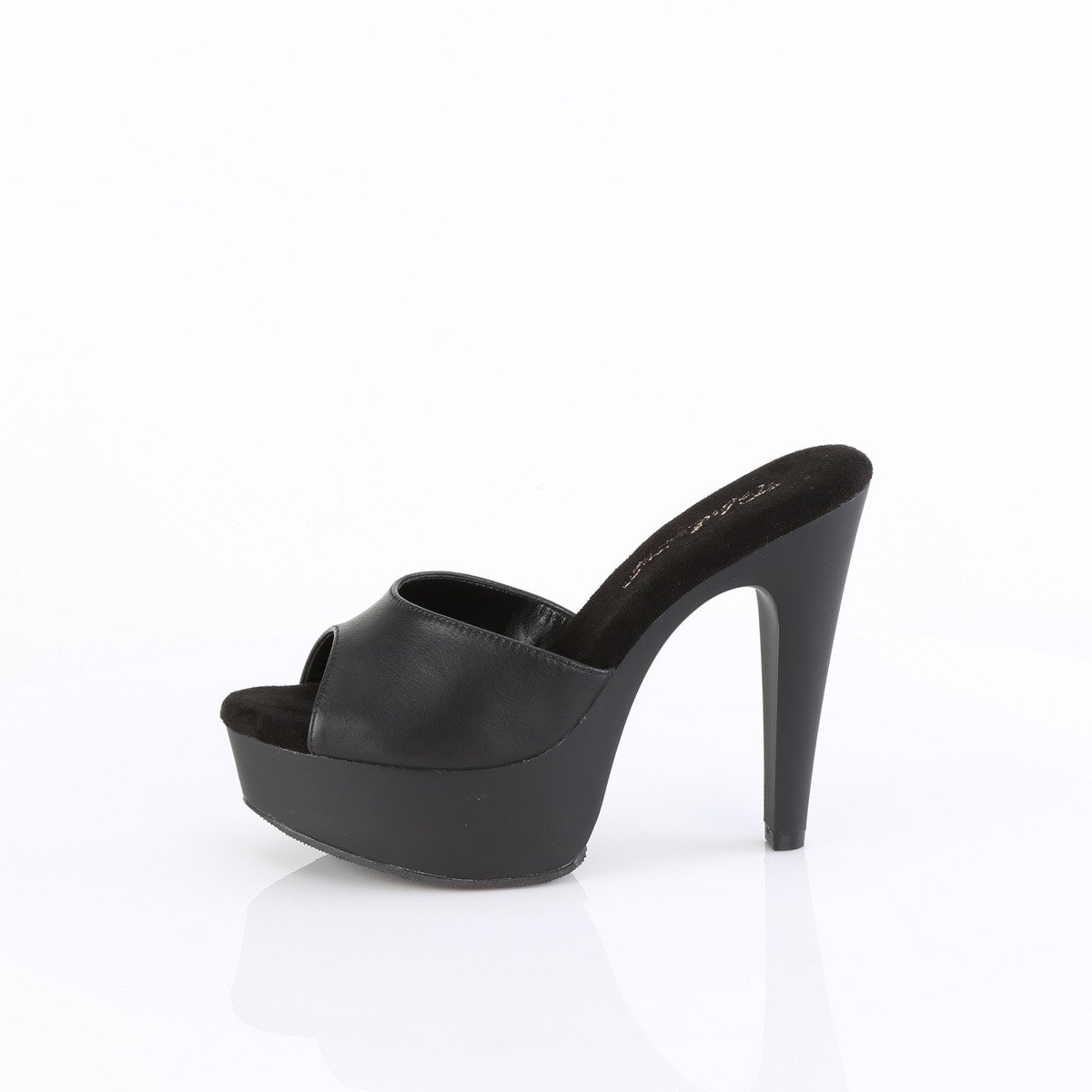 Fabulicious Martini-501 BPU/M - Black Platform High-Heel Slides