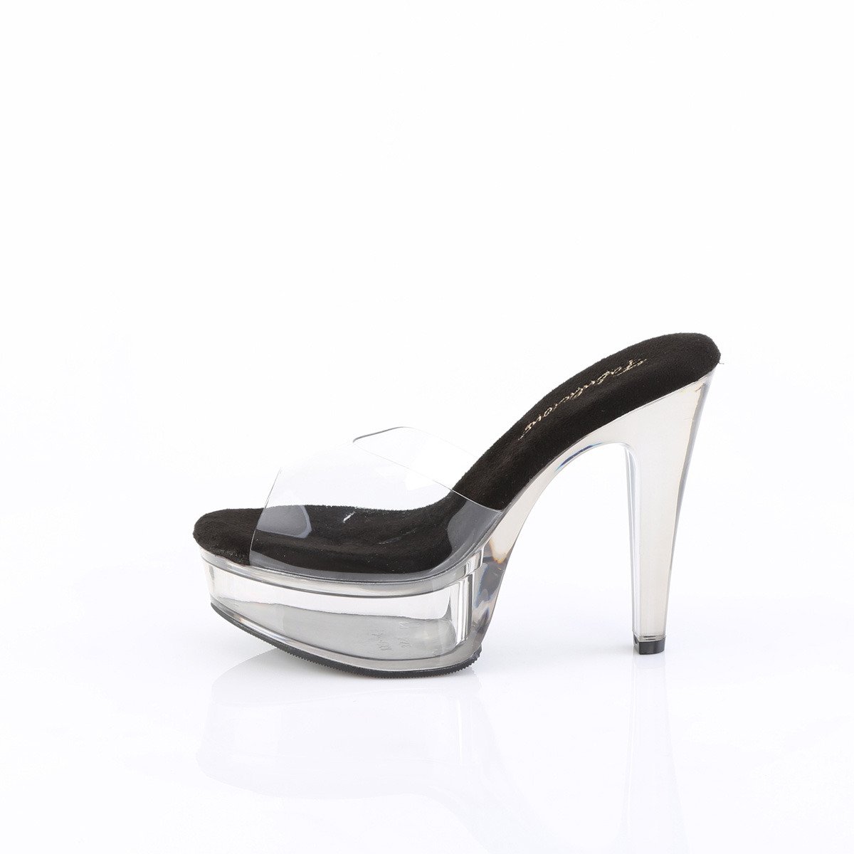 Fabulicious Martini-501 C-B/SMKT - Black Platform High-Heel Slides