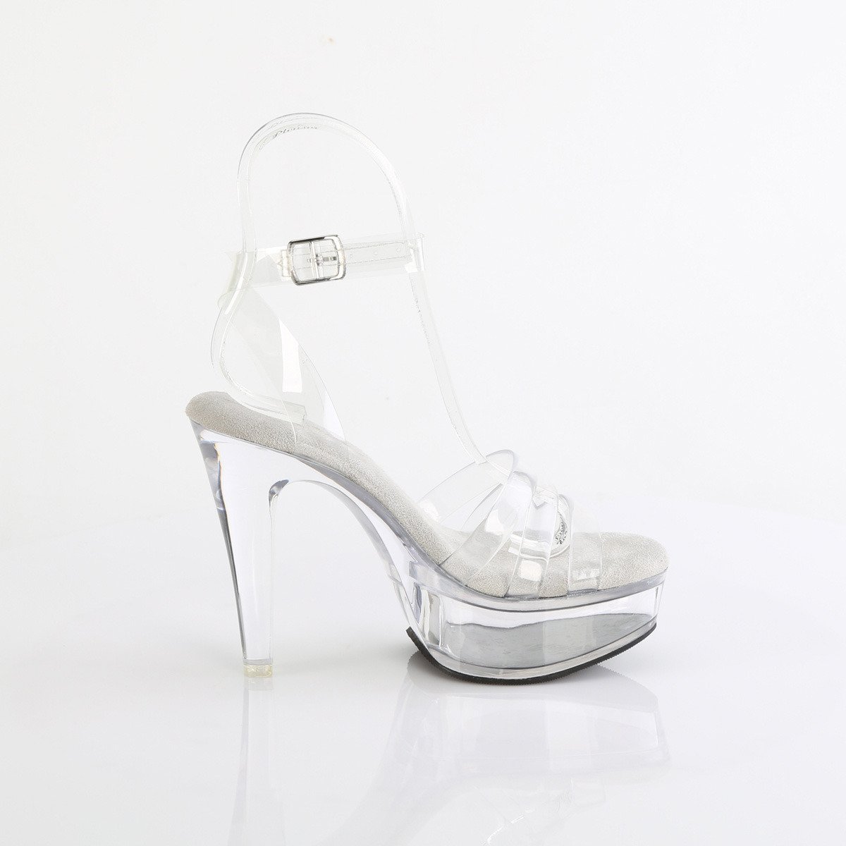 Fabulicious Martini-505 C/M - Clear Platform High-Heel Sandals