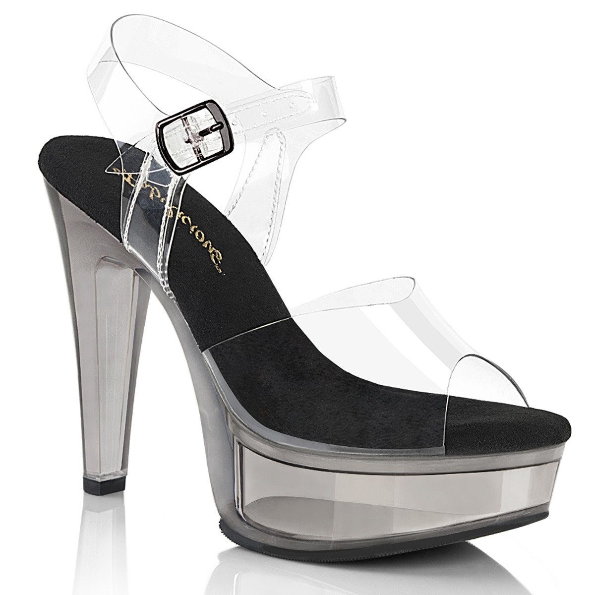 Fabulicious Martini-508 C-B/SMKT - Black Platform High-Heel Sandals