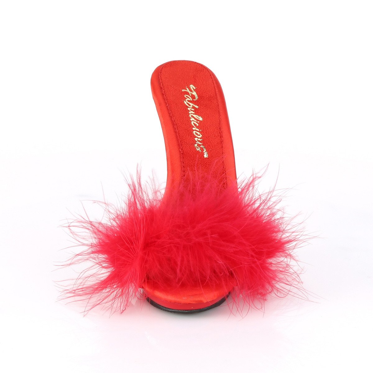 Fabulicious Poise-501F RSA/M - Red High-Heel Single Sole Slides