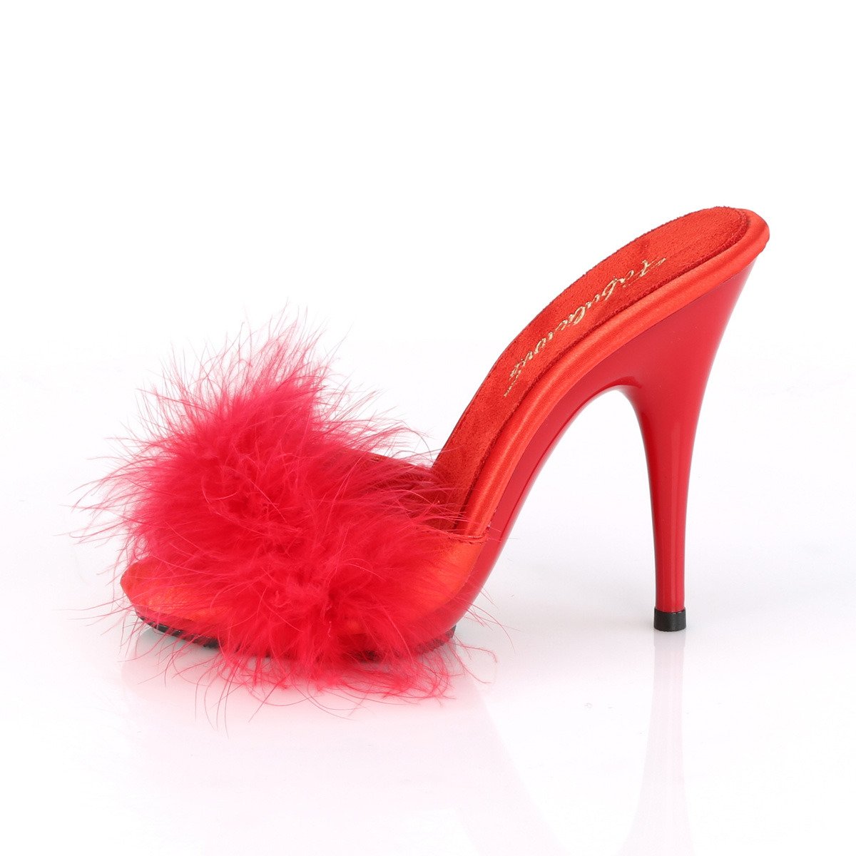 Fabulicious Poise-501F RSA/M - Red High-Heel Single Sole Slides
