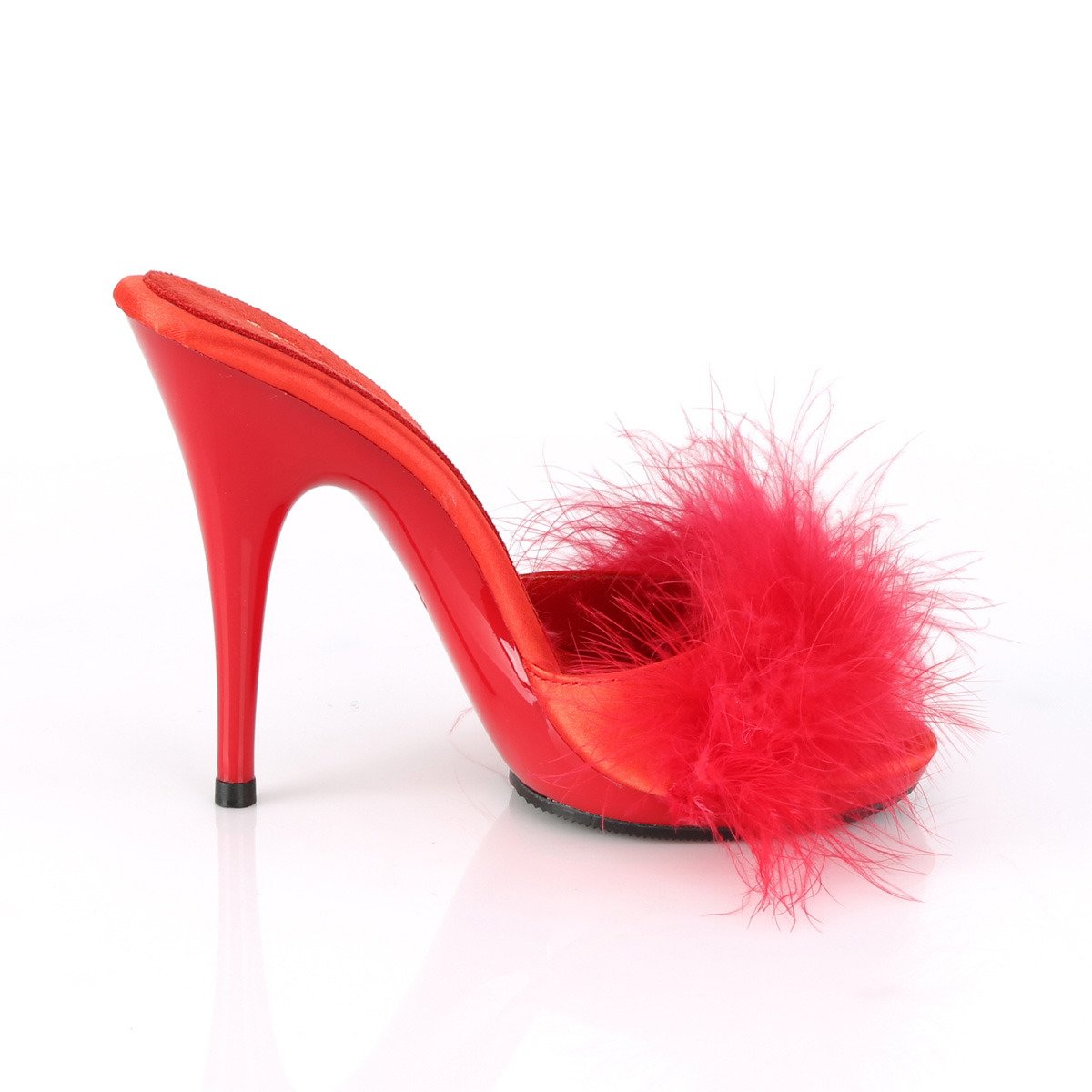 Fabulicious Poise-501F RSA/M - Red High-Heel Single Sole Slides