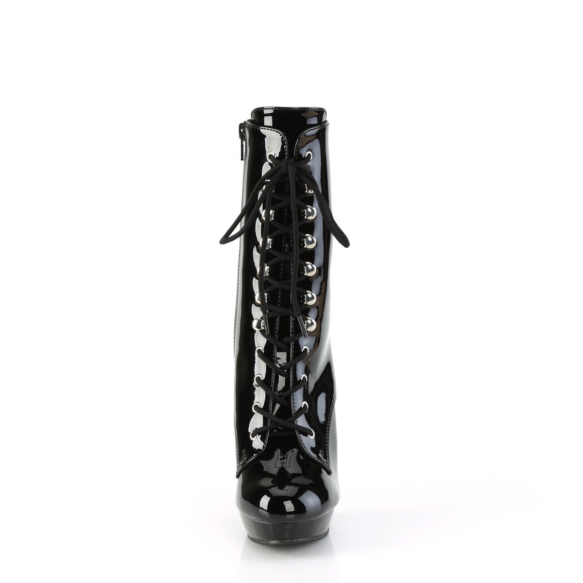 Fabulicious Sultry-1020 B/M - Shiny Black High-Heel Ankle Boots