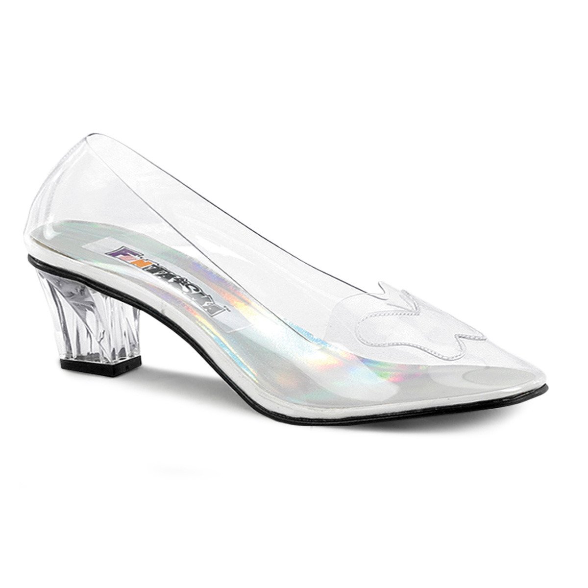 Funtasma Crystal-103 C - Clear Chunky-Heel Stilettos