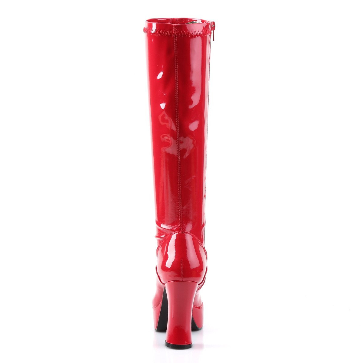 Funtasma Exotica-2000 R - Shiny Red Platform High-Heel Knee High Boots