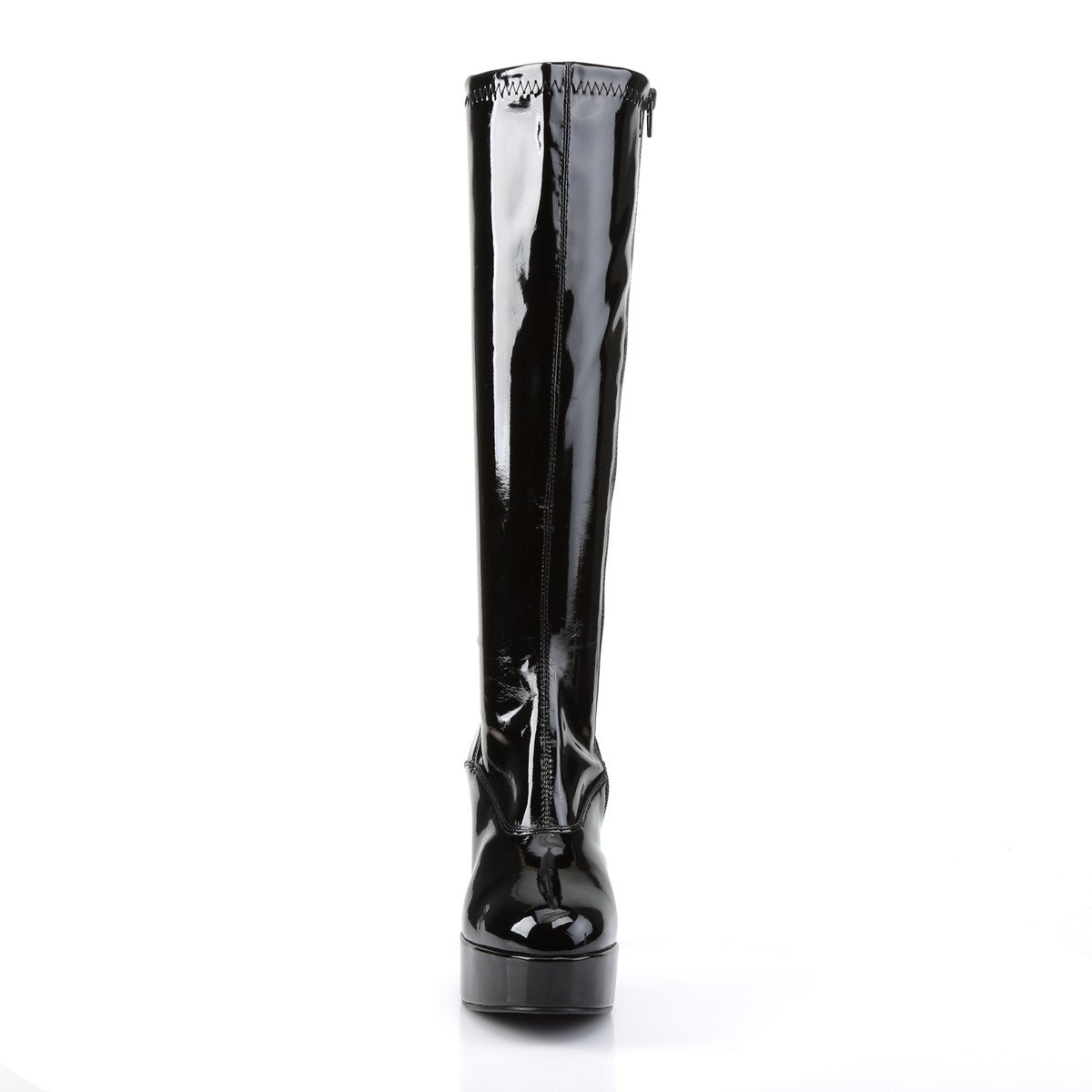 Funtasma Exotica-2000 B - Shiny Black Platform High-Heel Knee High Boots