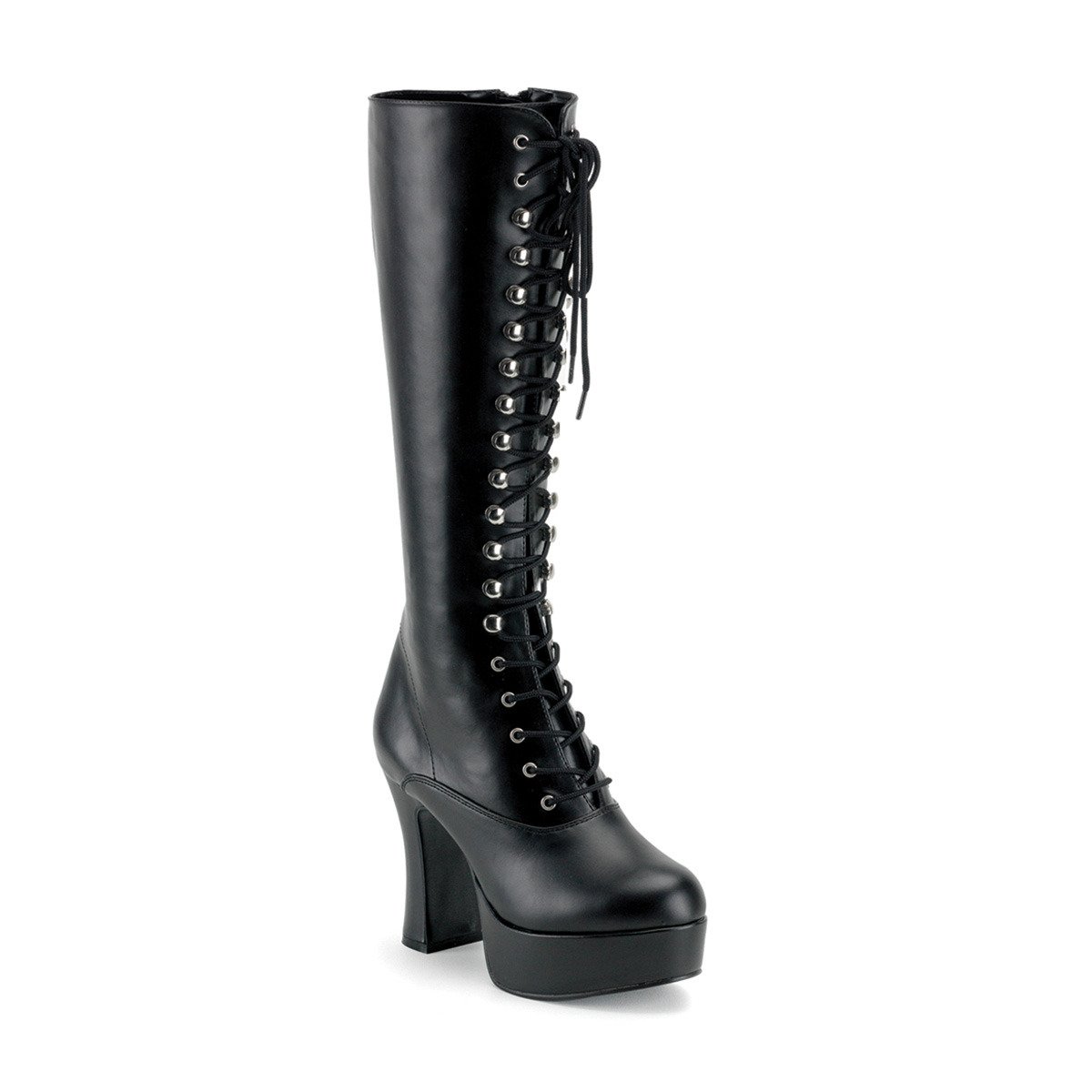 Funtasma Exotica-2020 B/PU - Black Platform High-Heel Knee High Boots