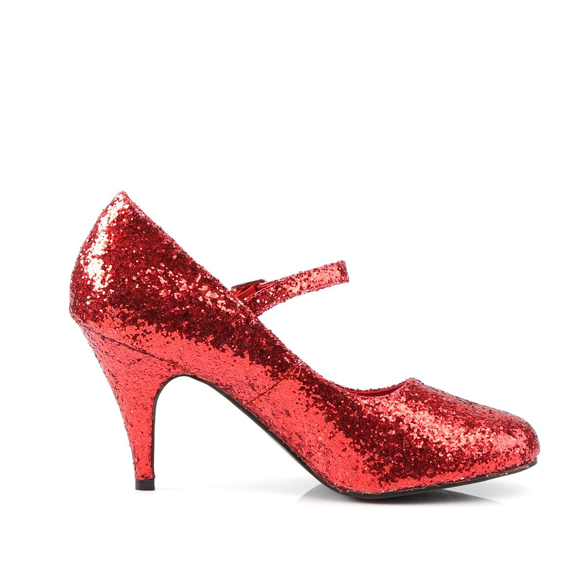 Funtasma Glinda-50G R - Red Single Sole Pumps With Straps