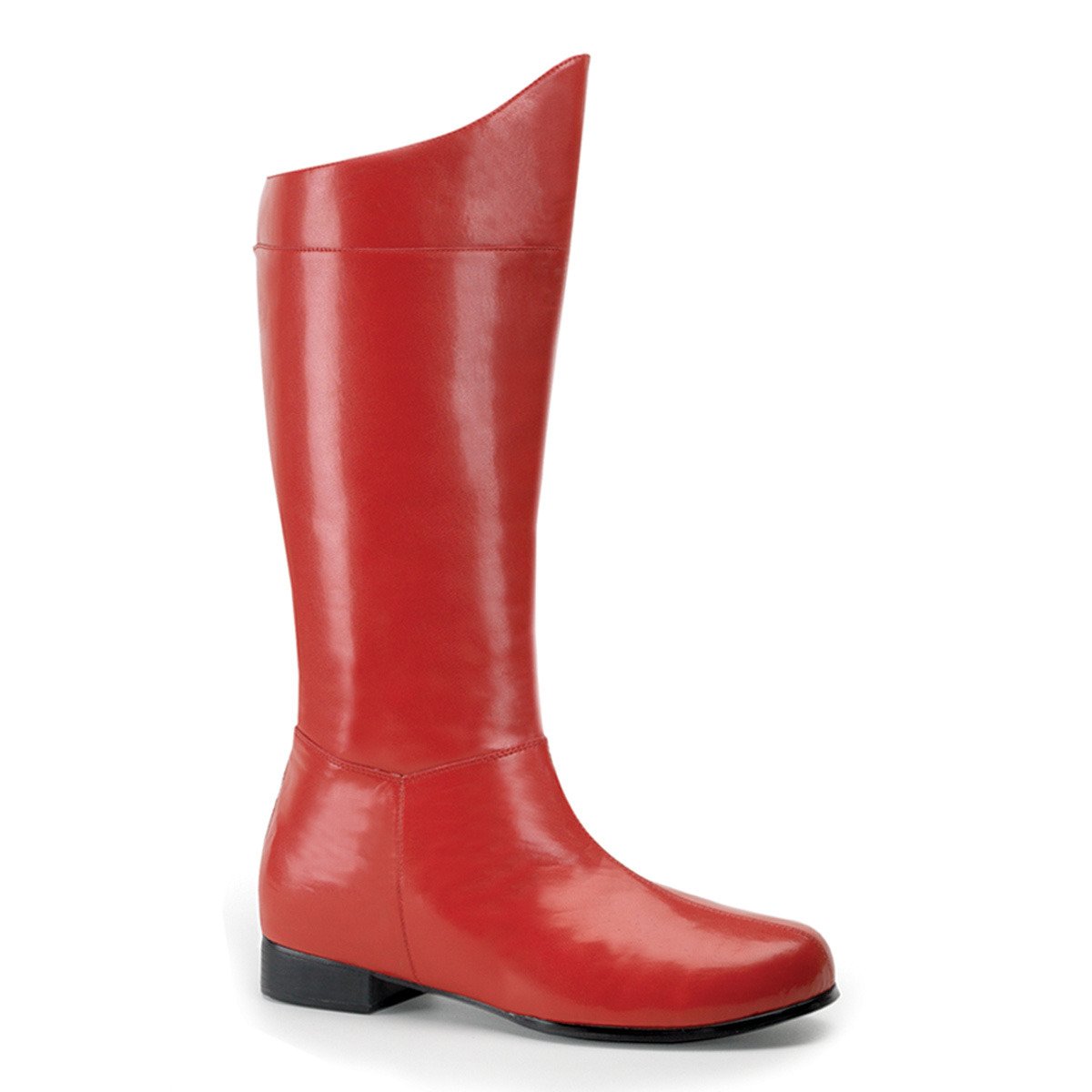Funtasma Hero-100 R/PU  - Red Knee High Single Sole Boots
