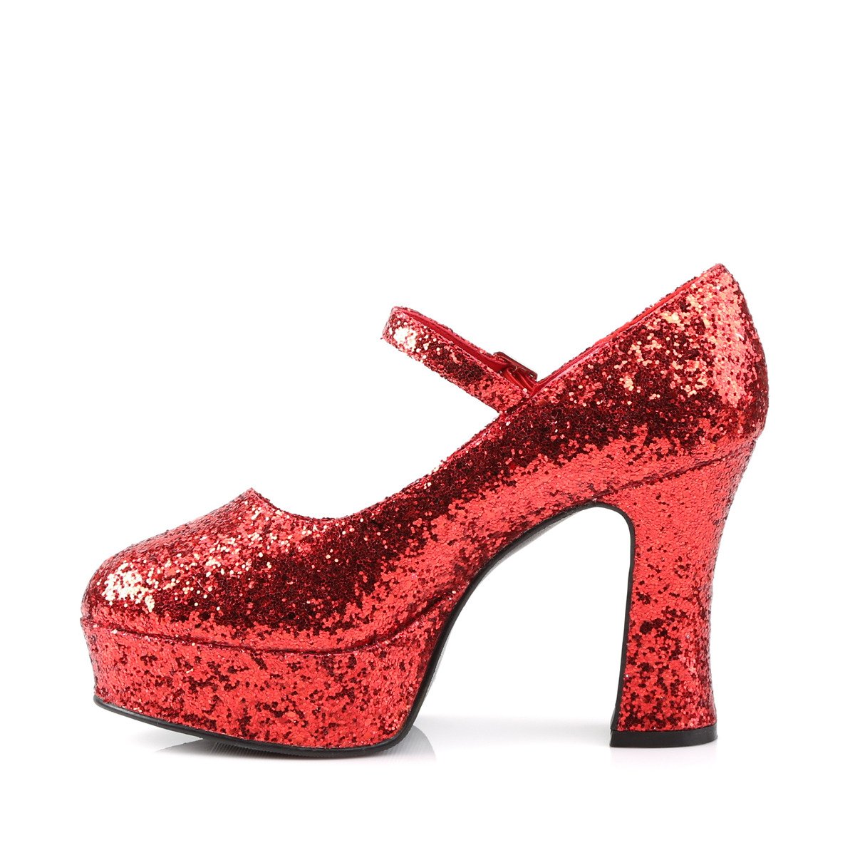 Funtasma Maryjane-50G R - Red Platform High Chunky-Heel Mary Jane Shoes