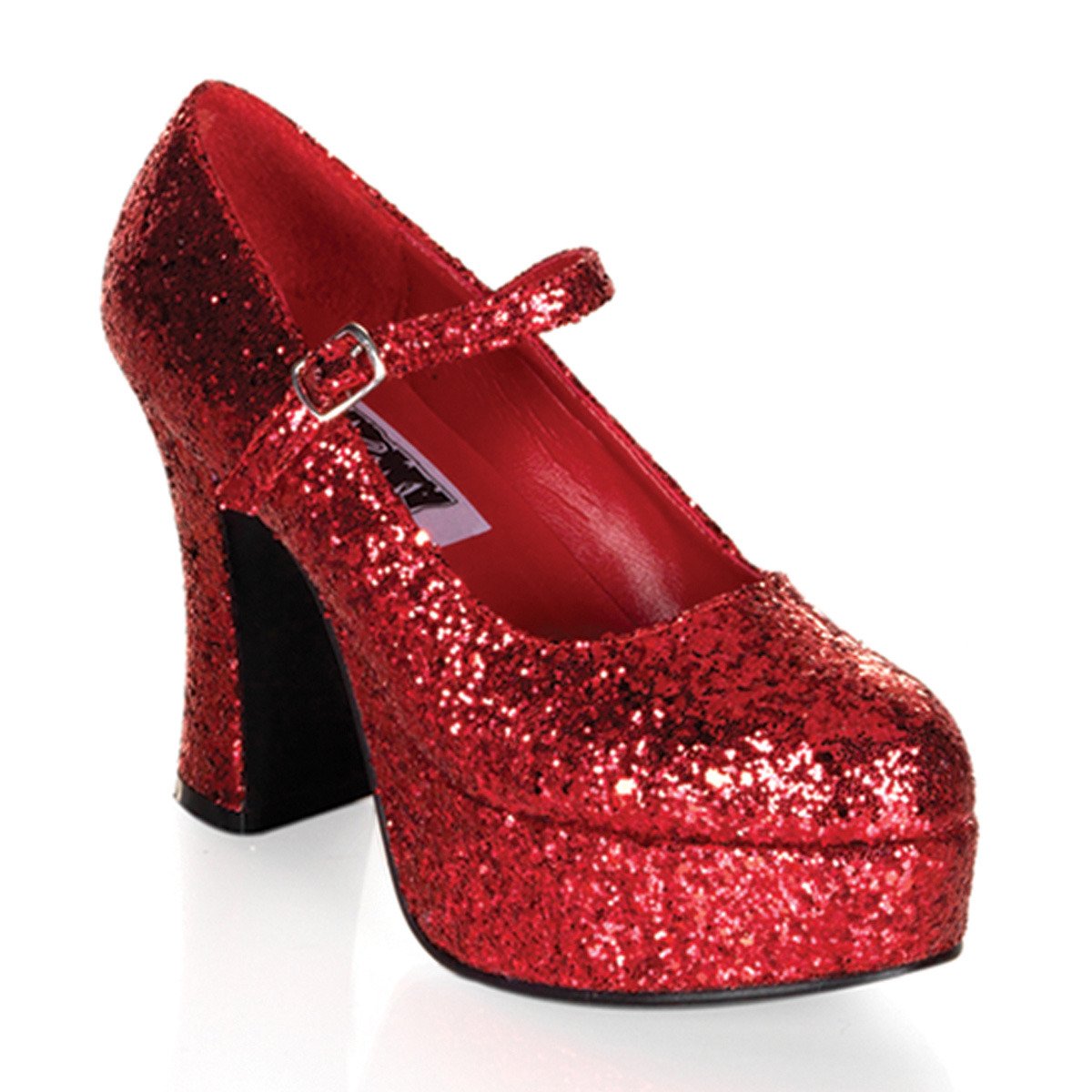 Funtasma Maryjane-50G R - Red Platform High Chunky-Heel Mary Jane Shoes
