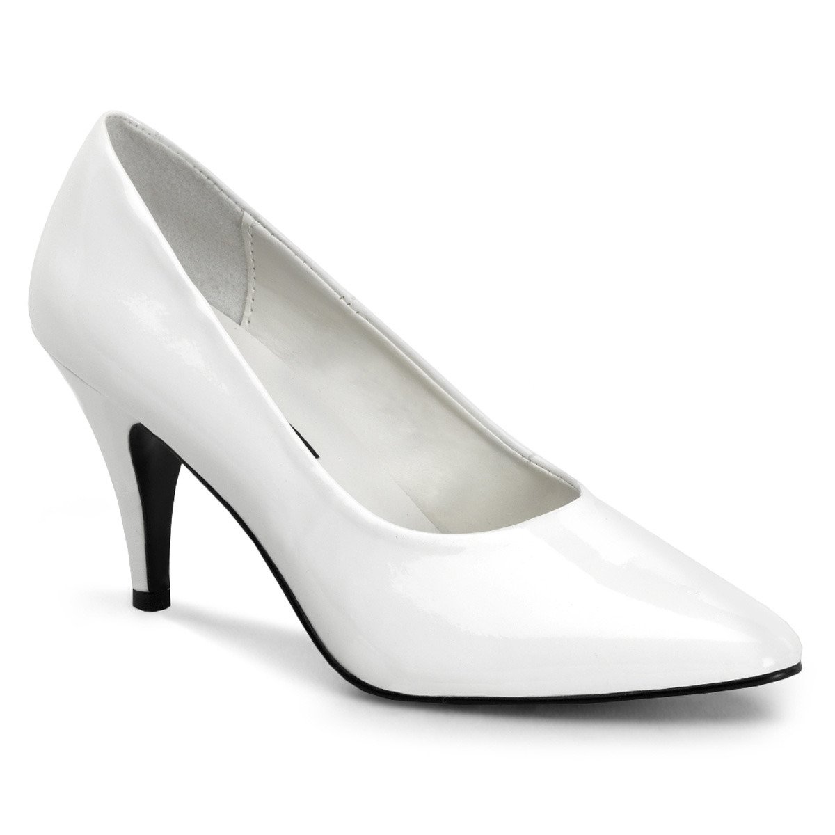 Funtasma Pump-420 W - Shiny White Stilettos