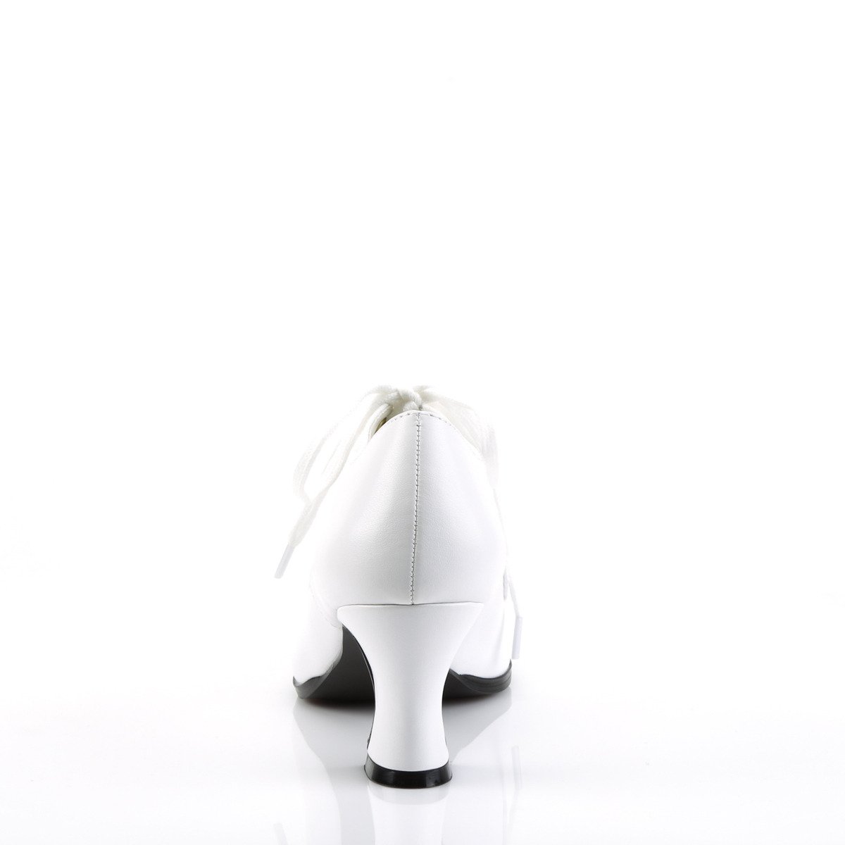 Funtasma Victorian-03 WPU - White Chunky-Heel Victorian Shoes