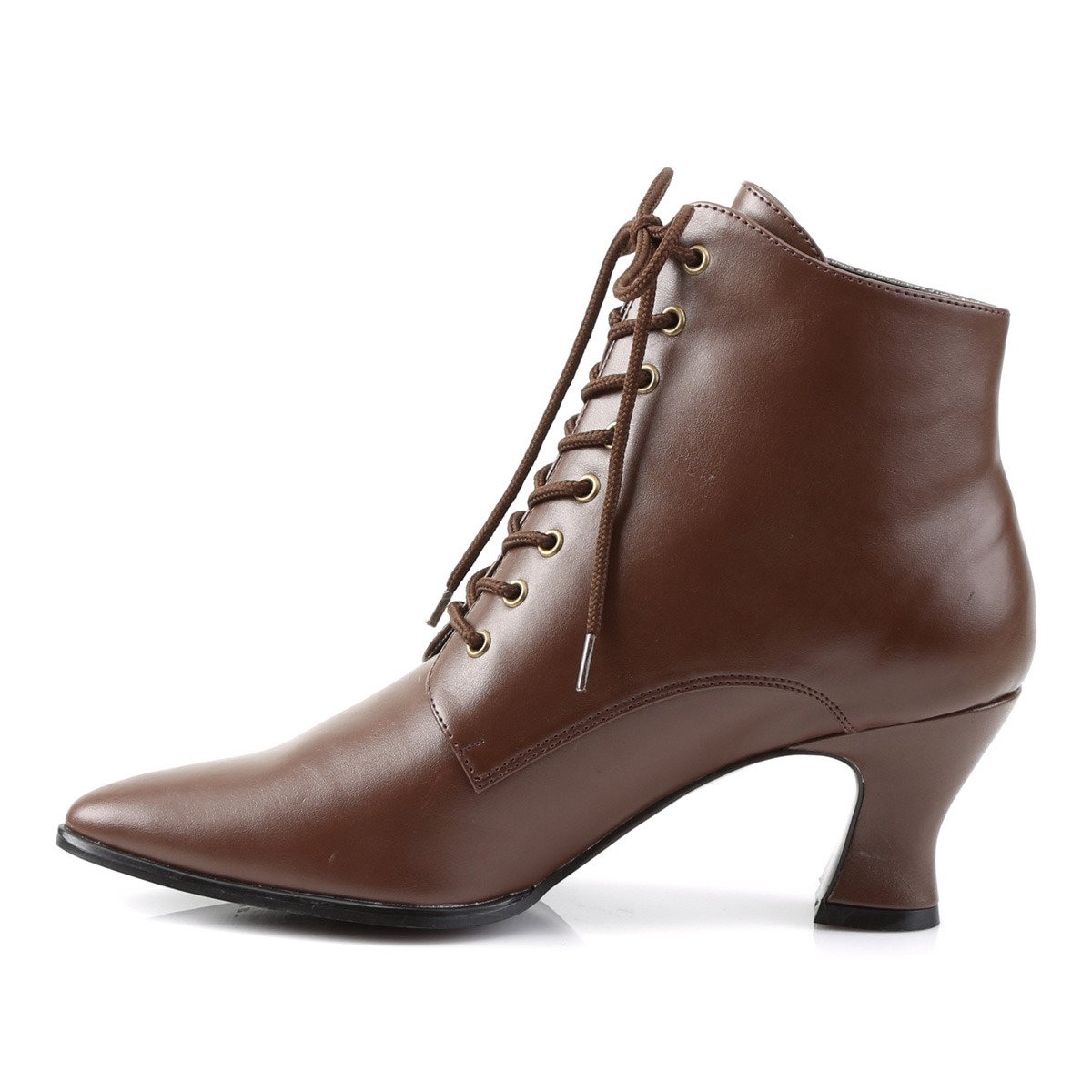 Funtasma Victorian-35 BNPU - Brown Chunky-Heel Victorian Shoes