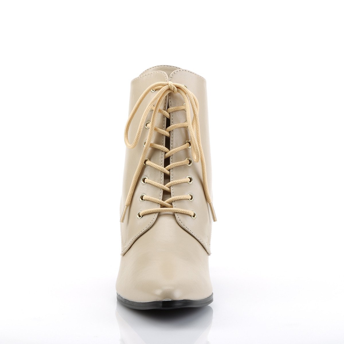 Funtasma Victorian-35 CRPU - Beige Chunky-Heel Victorian Shoes