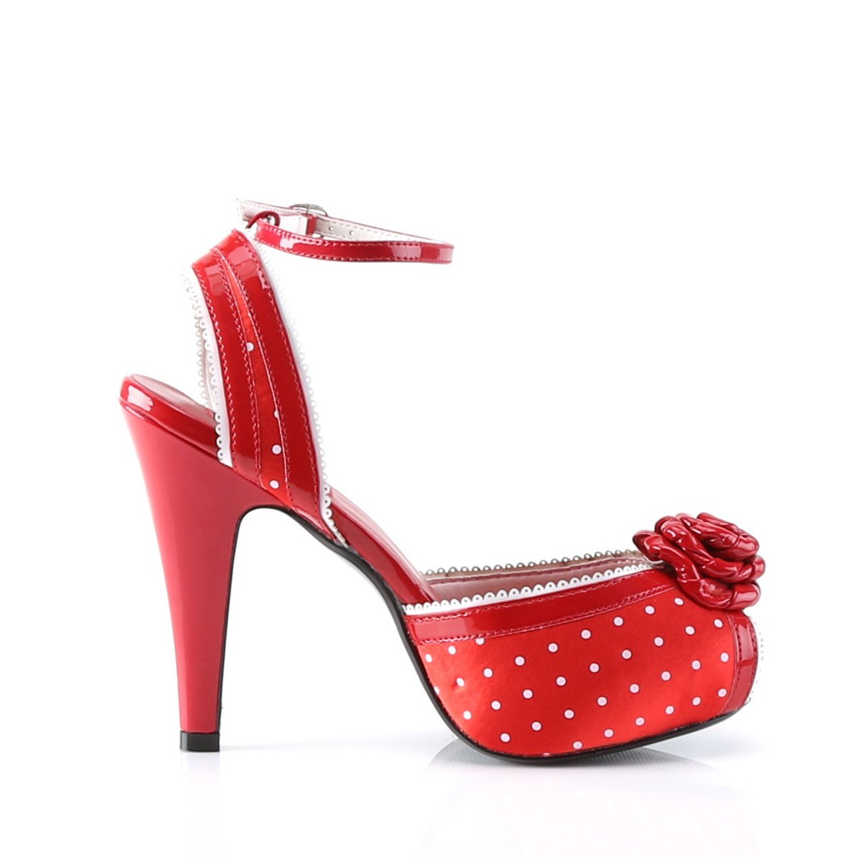 Pin Up Couture Bettie-06 R/SA - Red Heeled Sandals