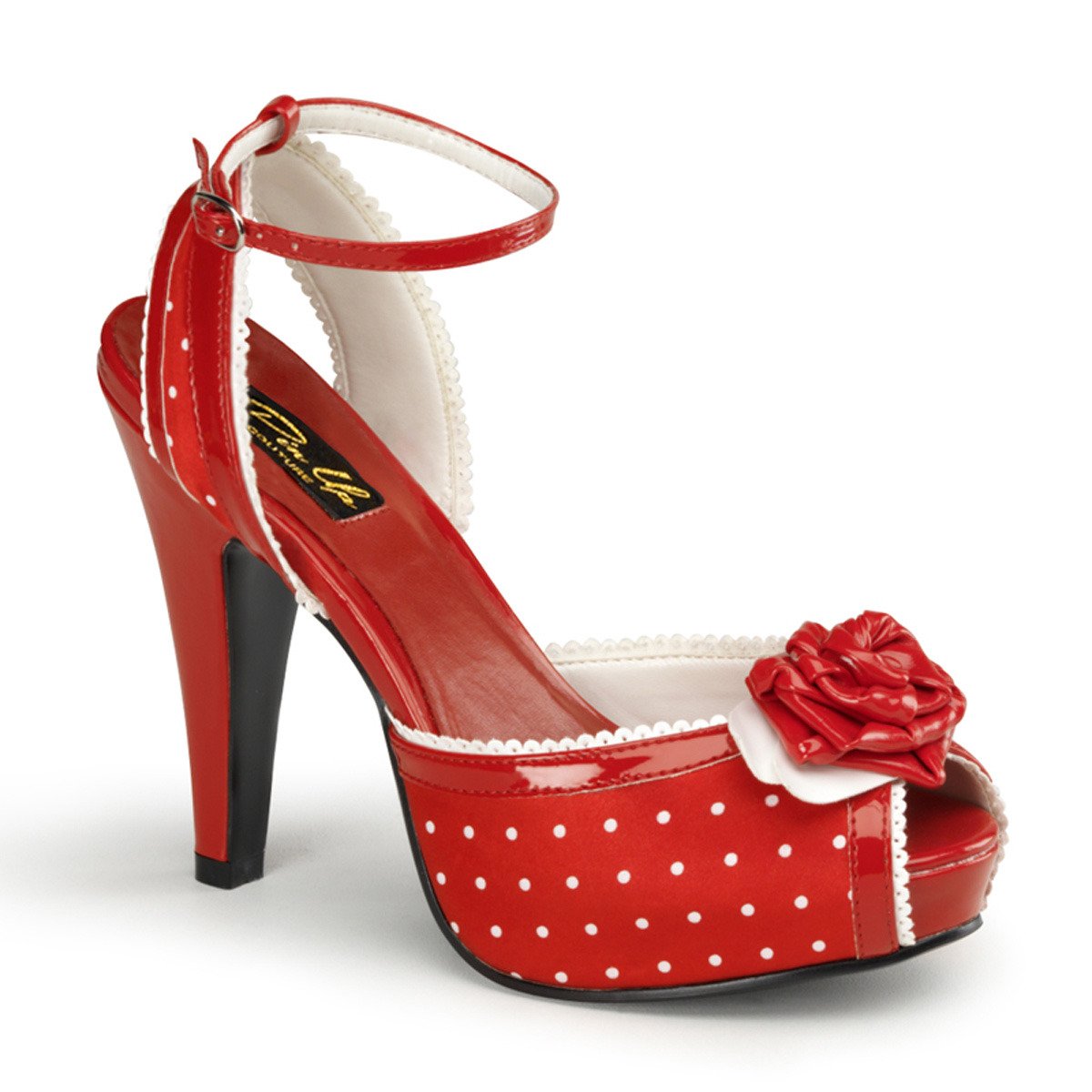 Pin Up Couture Bettie-06 R/SA - Red Heeled Sandals