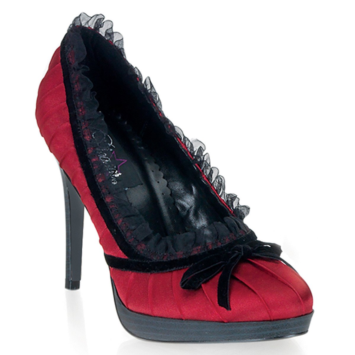 Pin Up Couture Bliss-38 RB/SAT - Red Stilettos