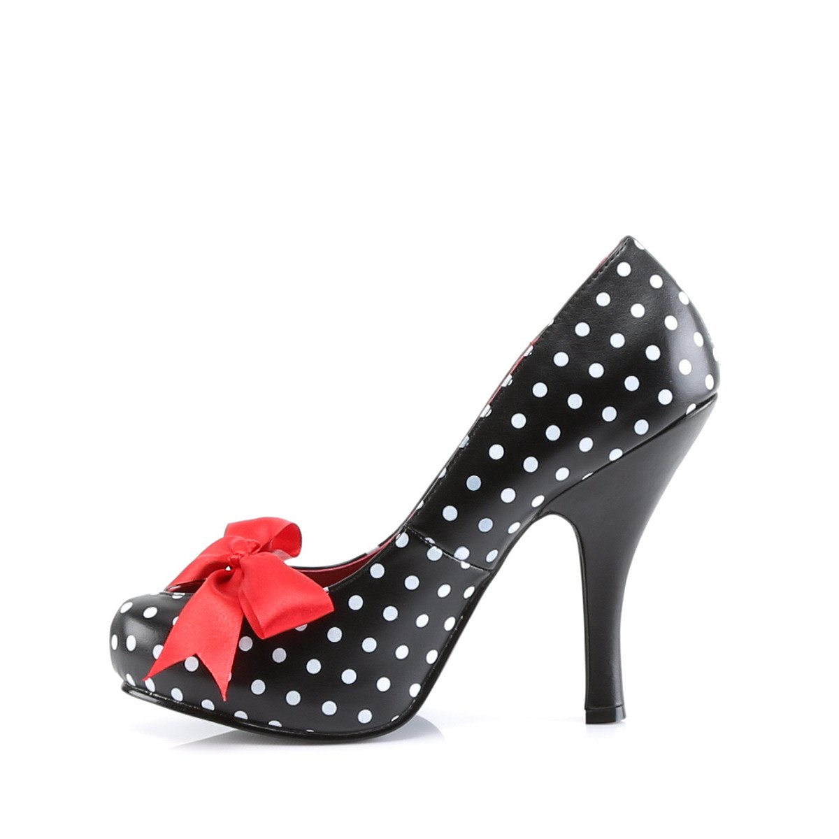 Pin Up Couture Cutiepie-06 BWPU - Black Stilettos