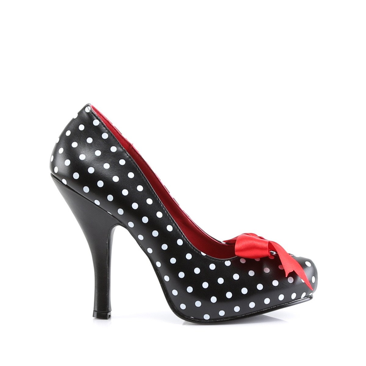 Pin Up Couture Cutiepie-06 BWPU - Black Stilettos