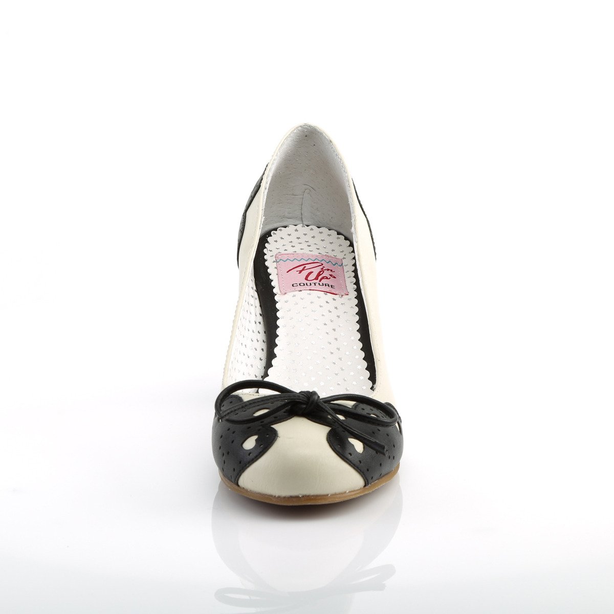 Pin Up Couture Wiggle-17 B-CRPU - Black Chunky-Heel Stilettos