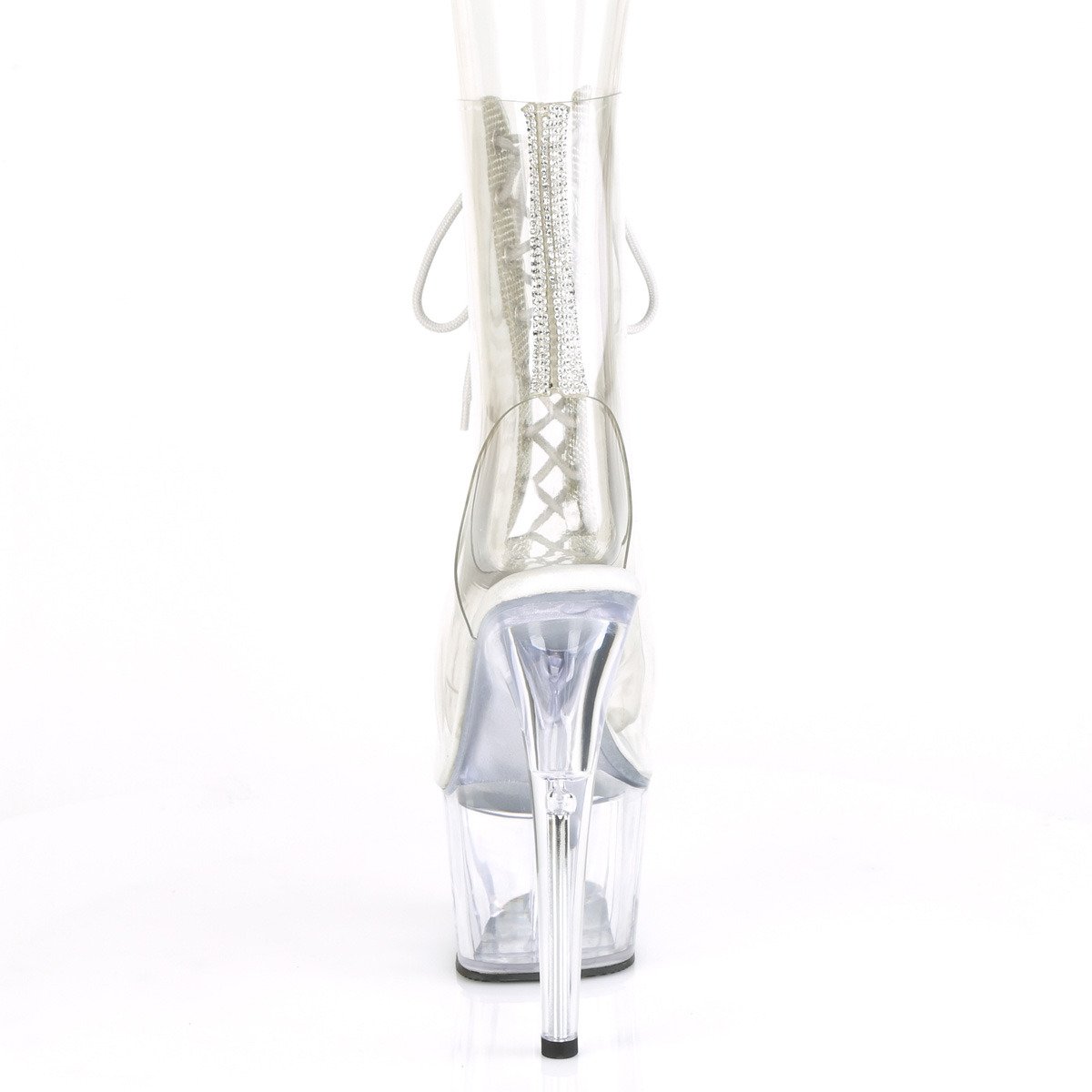 Pleaser Adore-1016C-2 C-RS/C - Clear High-Platform Peep Toe Boots