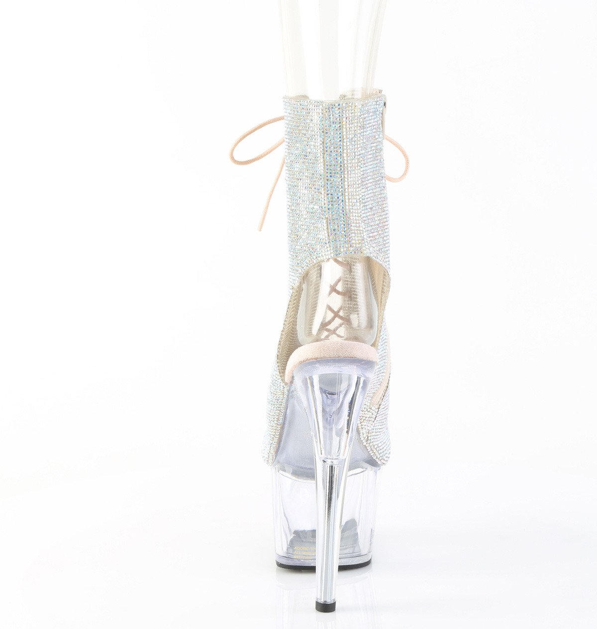 Pleaser Adore-1016C-RS SRS/C - White High-Platform Peep Toe Boots