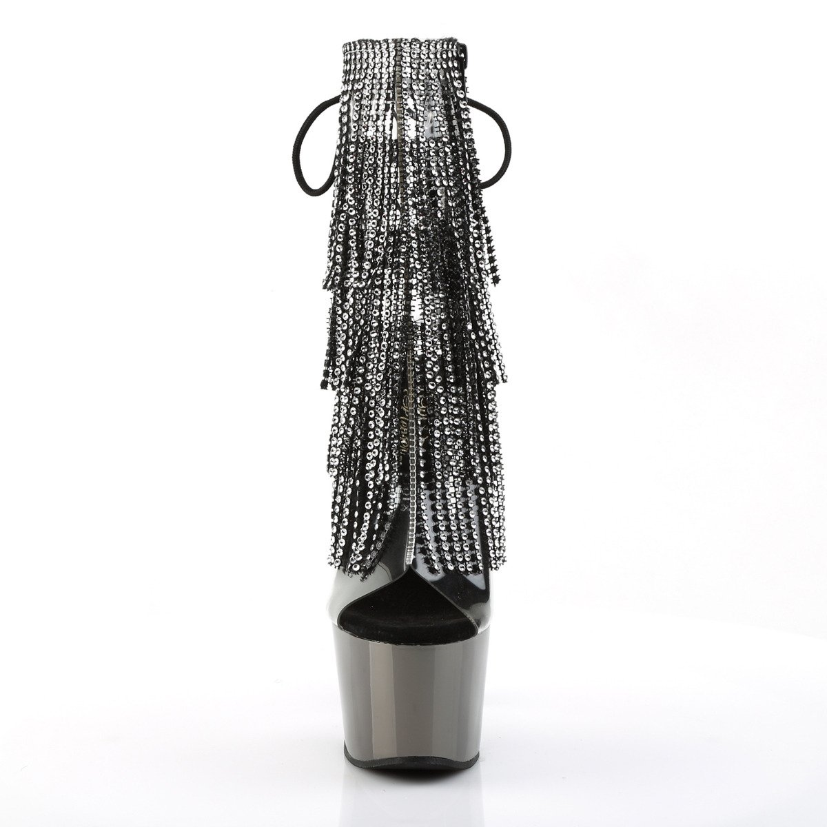 Pleaser Adore-1017RSF C-B/PWCH - Clear High-Platform Peep Toe Boots