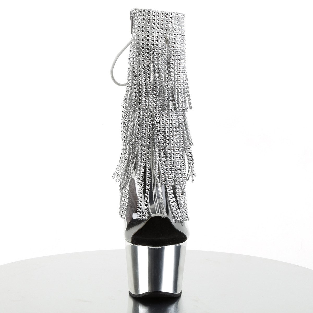 Pleaser Adore-1017RSF C-S/SCH - Clear High-Platform Peep Toe Boots