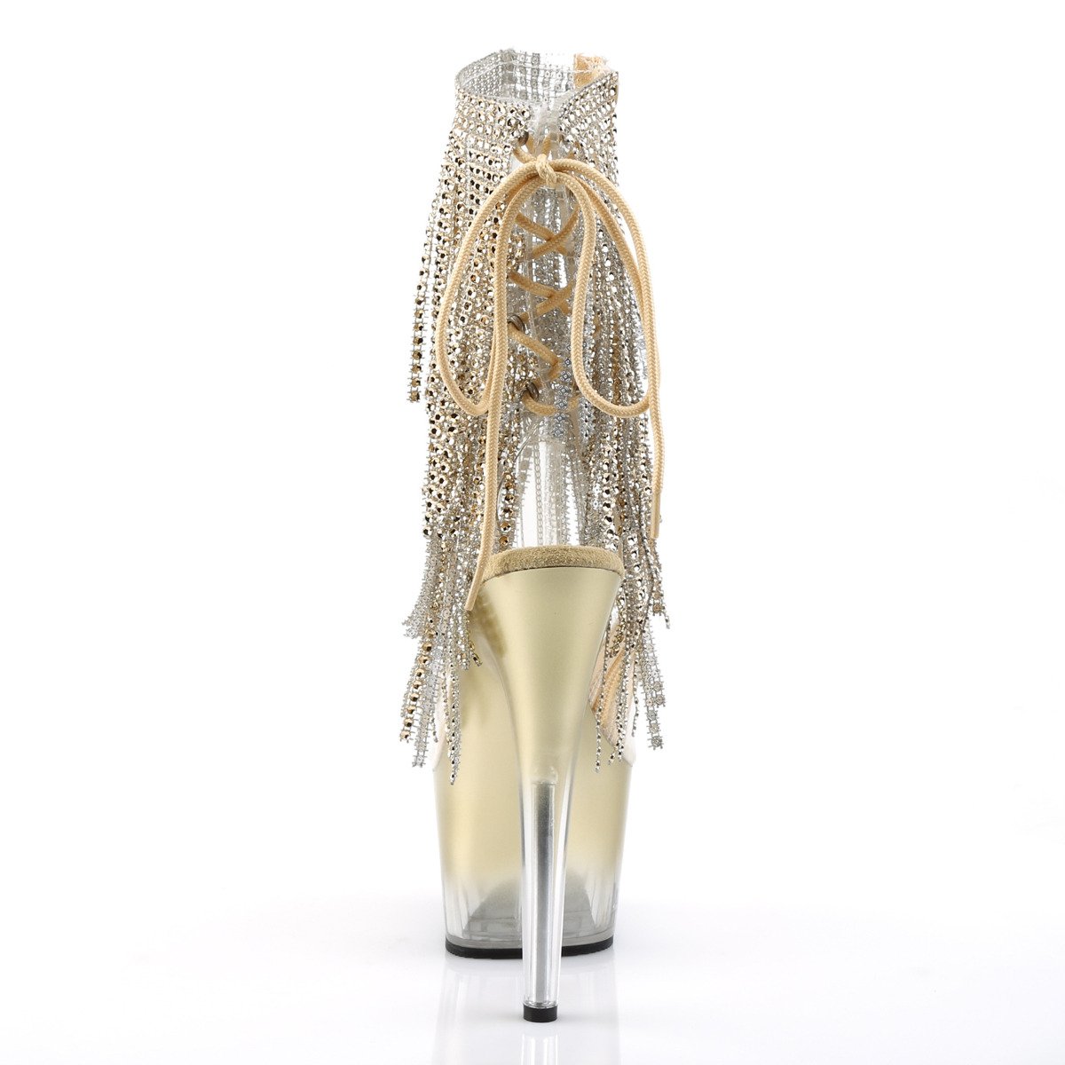Pleaser Adore-1017RSFT C-G/M - Clear High-Platform Peep Toe Boots