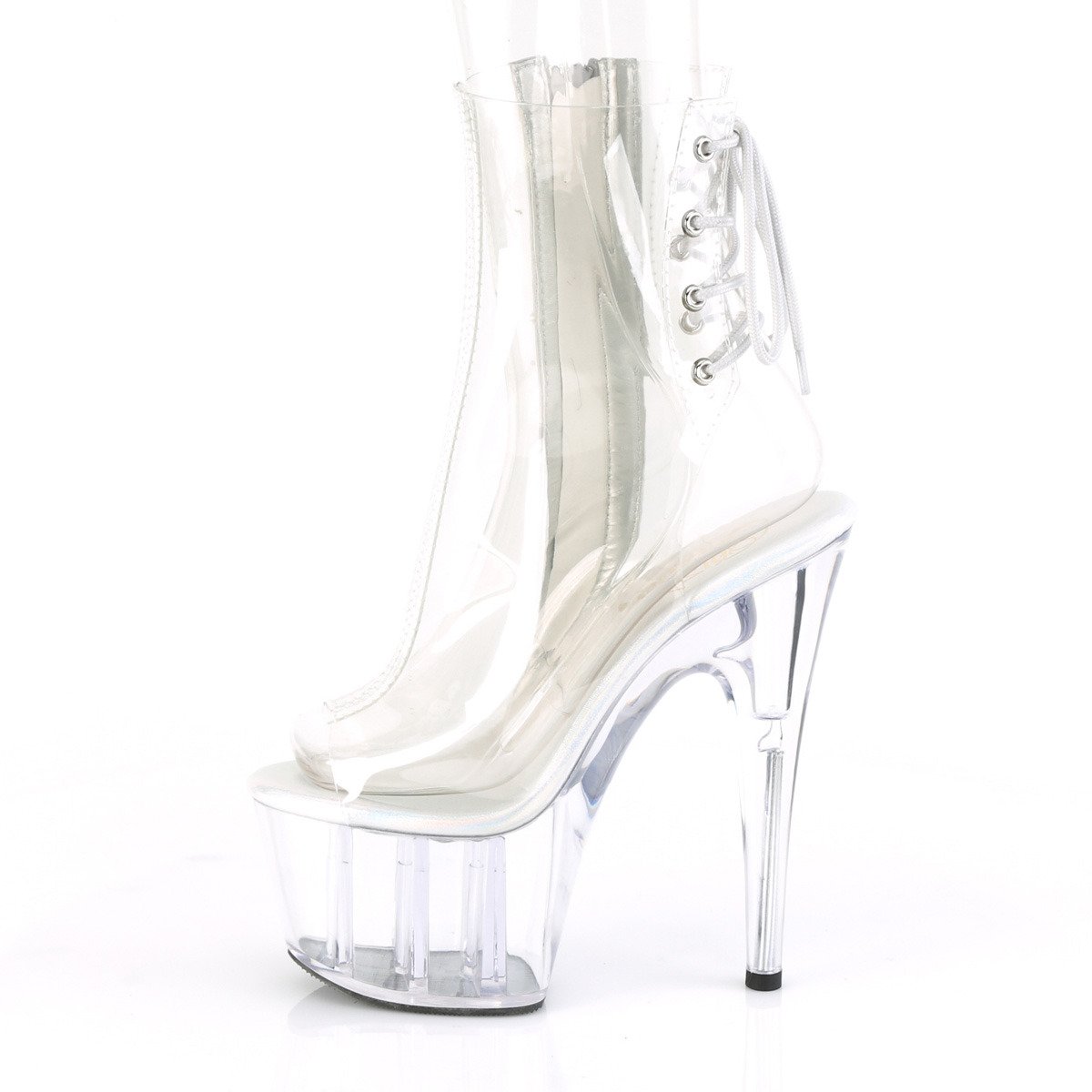 Pleaser Adore-1018C C/M - Clear High-Platform Peep Toe Boots