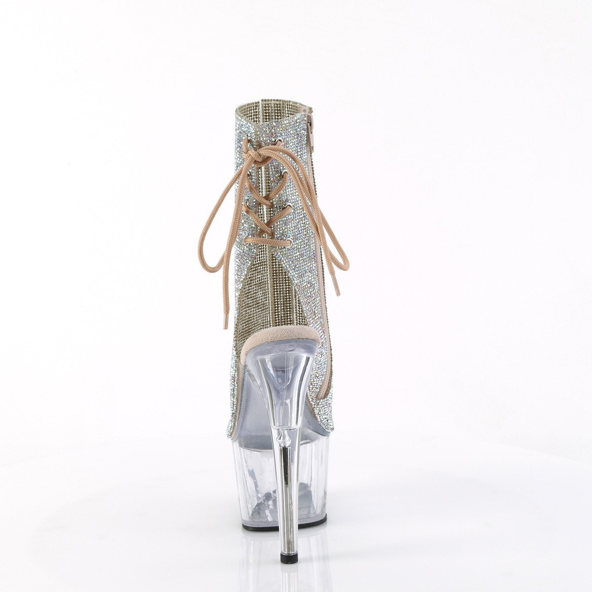 Pleaser Adore-1018C-RS SRS/C - White High-Platform Peep Toe Boots