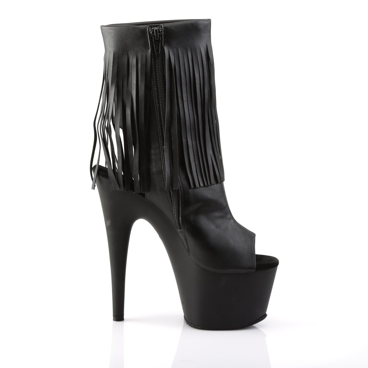 Pleaser Adore-1019 BPU/M - Black High-Platform Peep Toe Boots