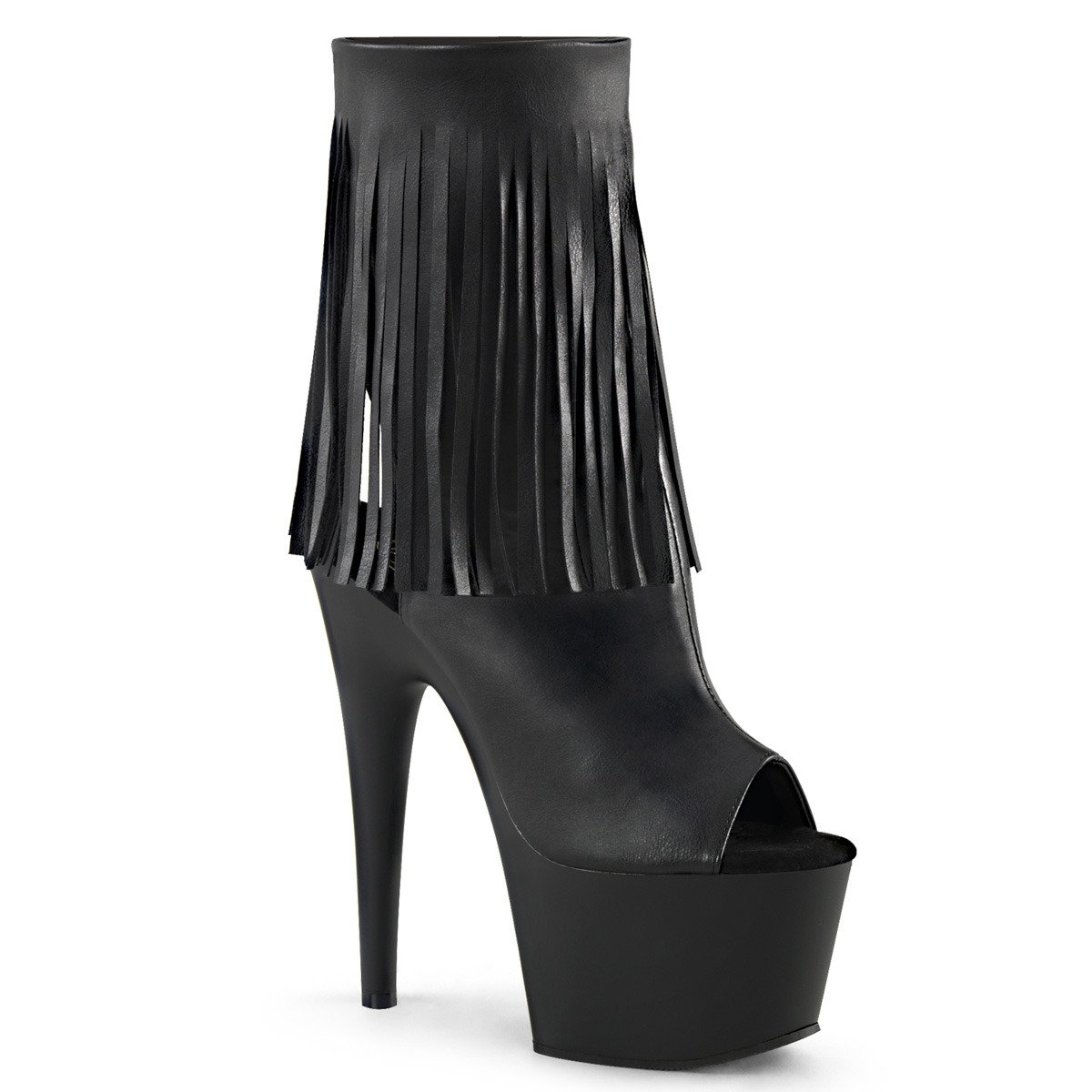 Pleaser Adore-1019 BPU/M - Black High-Platform Peep Toe Boots