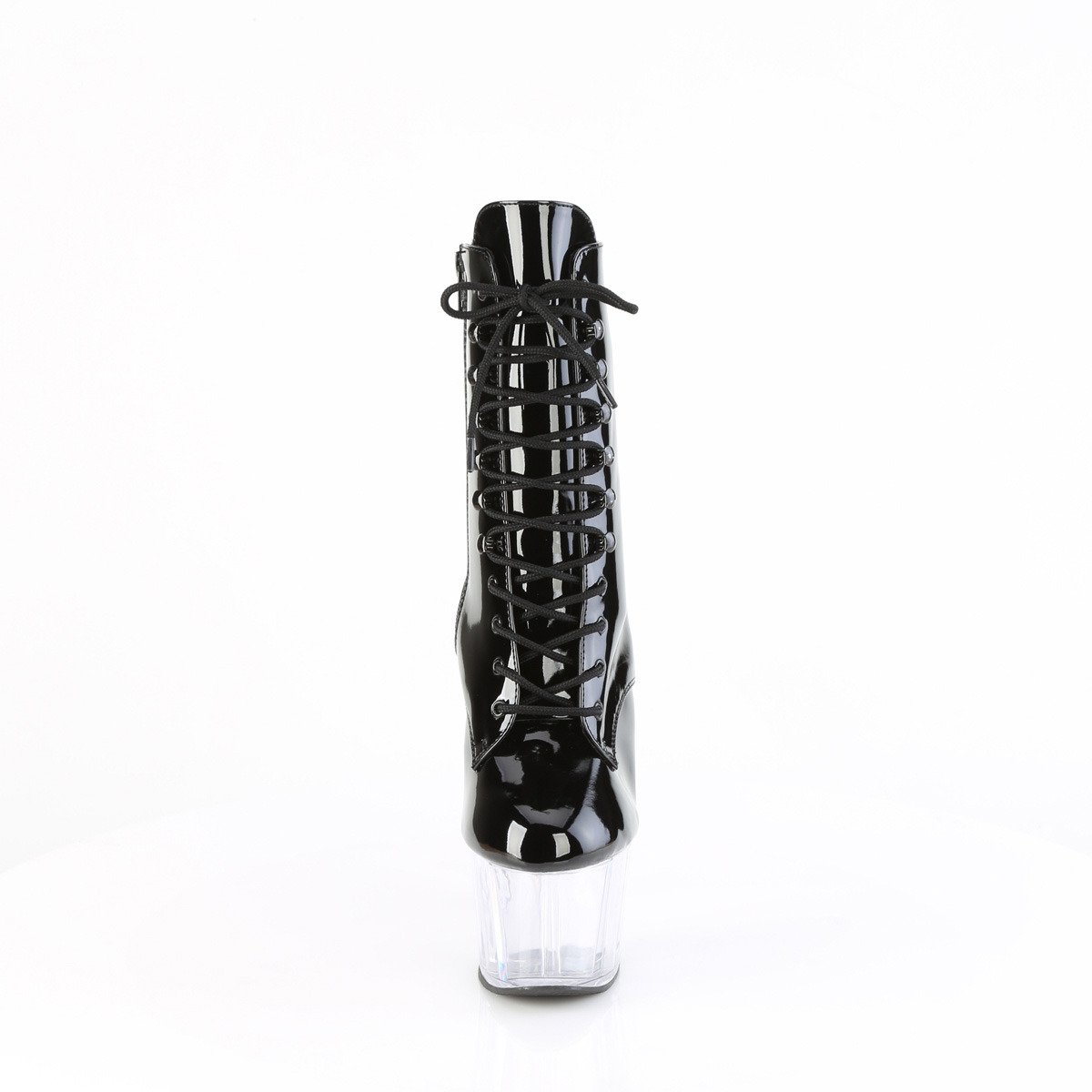 Pleaser Adore-1020 B/C - Shiny Black High-Platform Ankle Boots