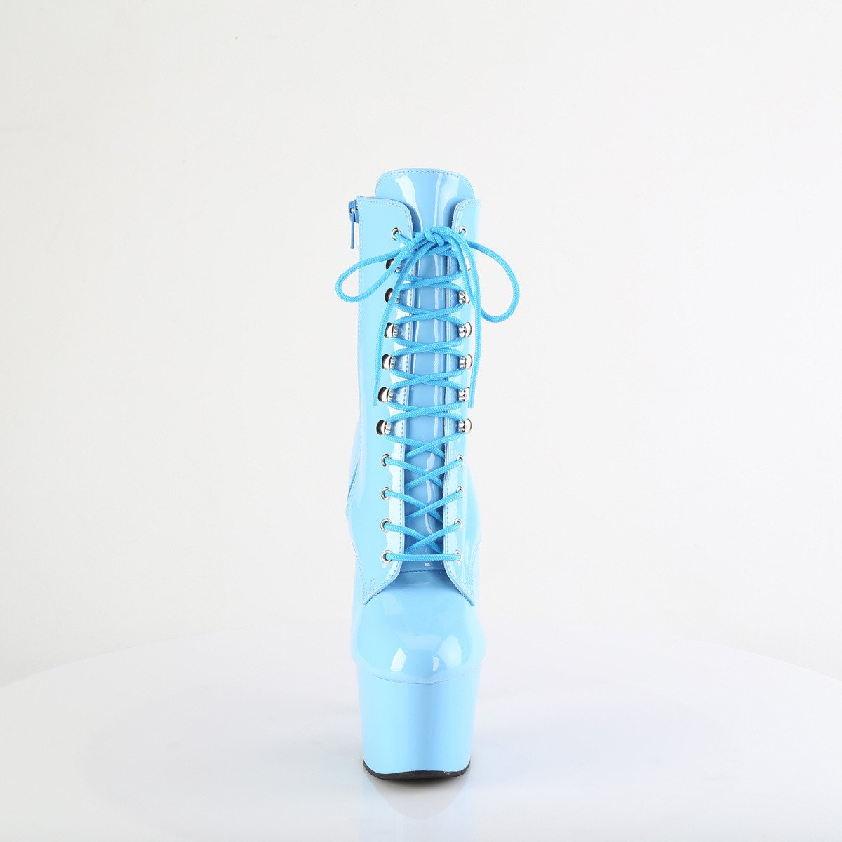 Pleaser Adore-1020 BB/M - Shiny Blue High-Platform Ankle Boots