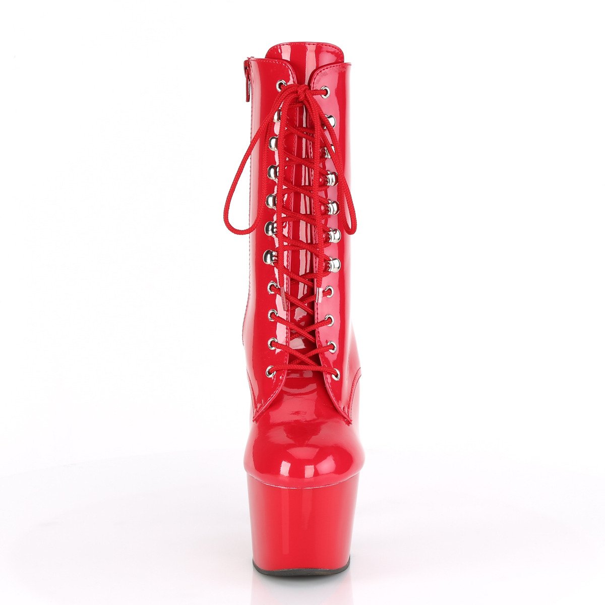 Pleaser Adore-1020 R/M - Shiny Red High-Platform Ankle Boots