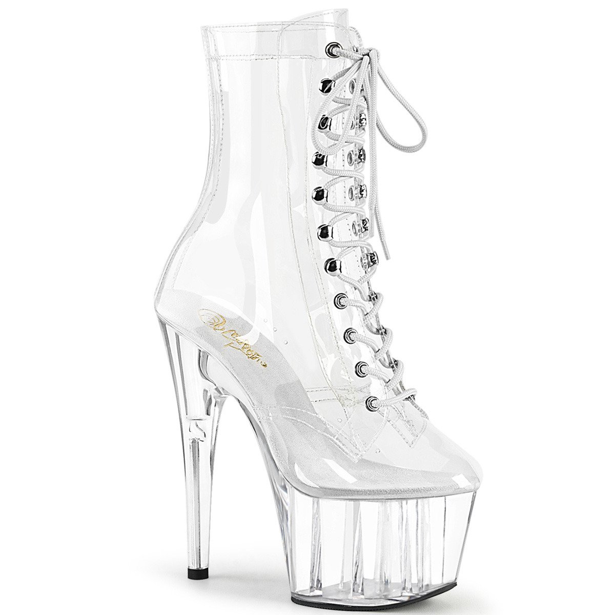 Pleaser Adore-1020C C/M - Clear High-Platform Ankle Boots