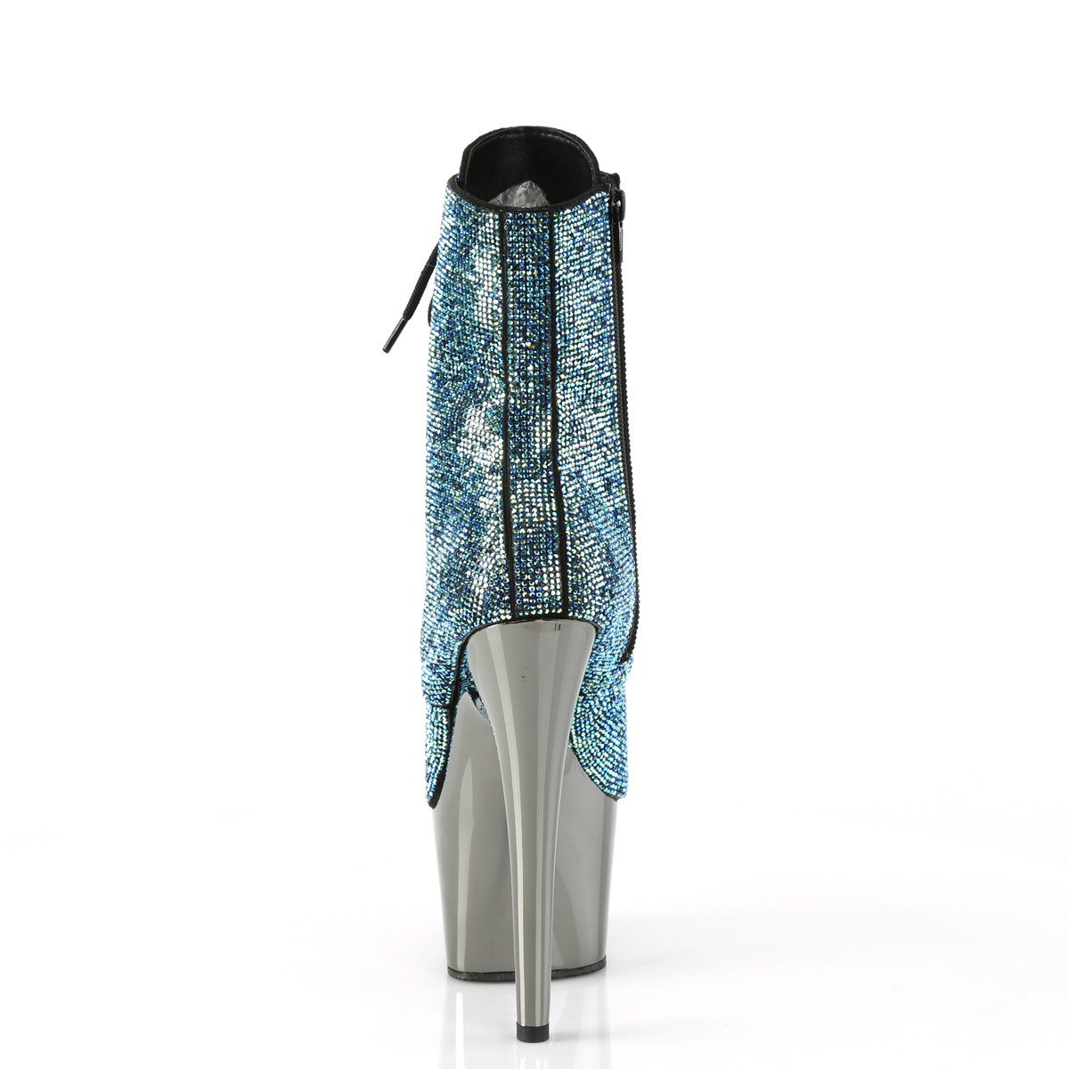 Pleaser Adore-1020CHRS TUR/PWCH - Turquoise High-Platform Ankle Boots