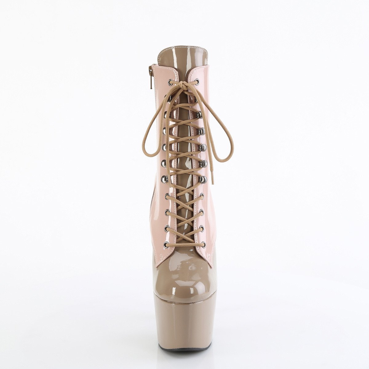 Pleaser Adore-1020DC DTPN-SD/M - Shiny Pink High-Platform Ankle Boots